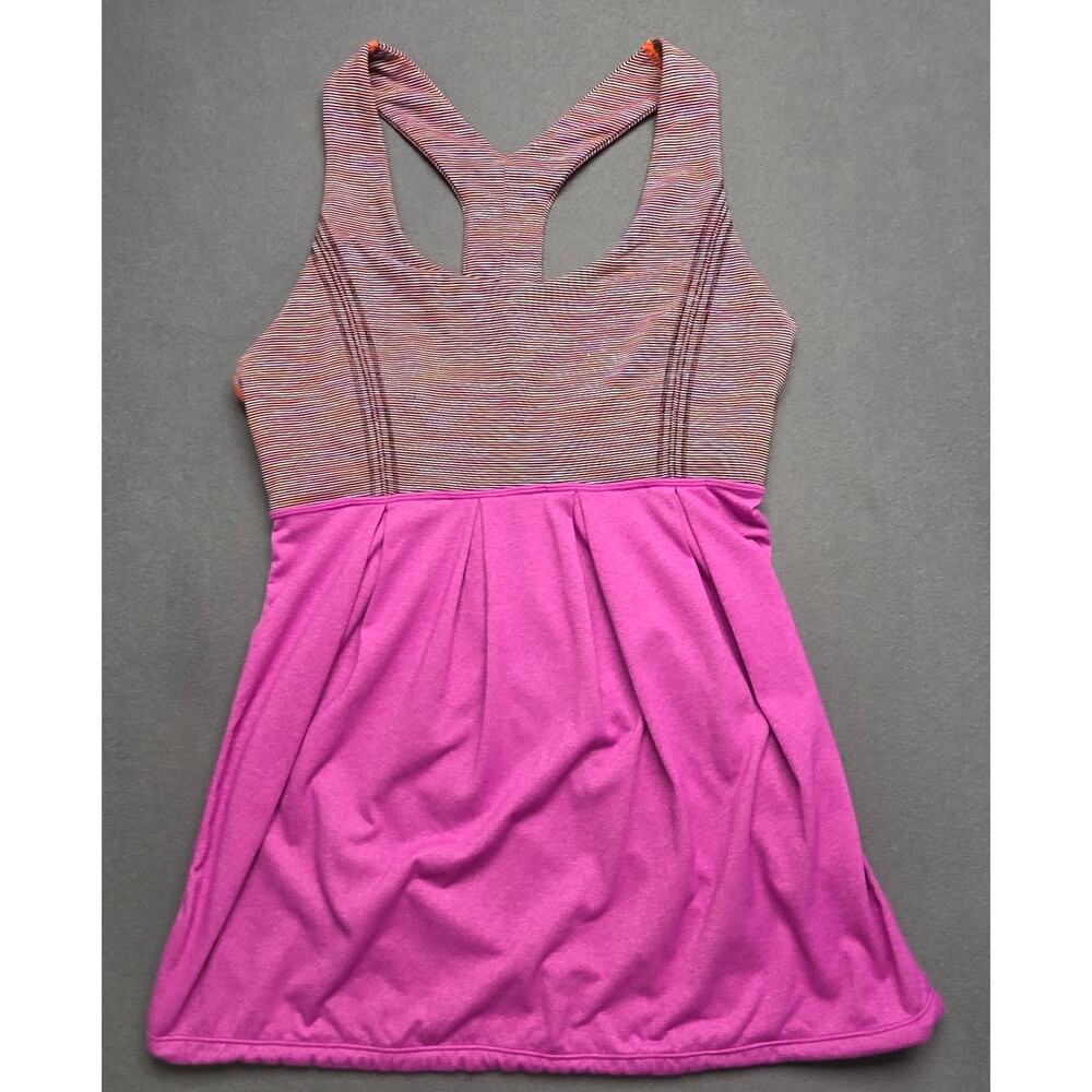 LULULEMON Women's Power Y Tank Top size 4 Violet‎ Athletic Wide Strap Racerback